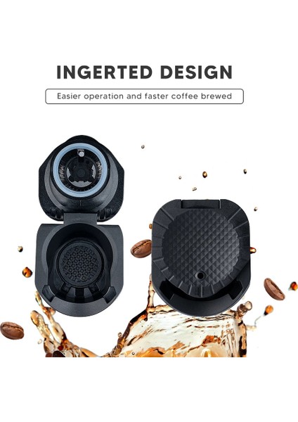 Bir Stil Yeniden Kullanılabilir Kapsül Dönüştürme Adaptörü Kahve Tozu Kapsülleri Nespresso Piccolo Xsgenio S Için Tepsi Cafe Maker Tutacağı Dönüştürme (Yurt Dışından)