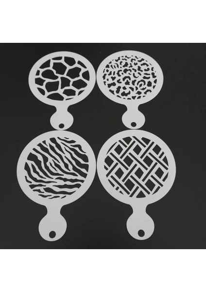 4 Adet Eşkenar Dörtgen Hayvan Baskı Kahve Stencil Latte Sanat Cappuccino Dekorasyon Plastik Şablon Kalıp Barista Araçları (Yurt Dışından) fiyatları