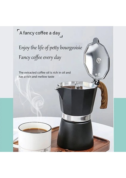 06-Gümüş 300ML Stili Italyan Kahve Makinesi Espresso Percolator Pot Moka Pot Açık Ocak Kafe Araçları Kahve Bule Şofben Kahve Makinesi Ev Için (Yurt Dışından) fırsatları