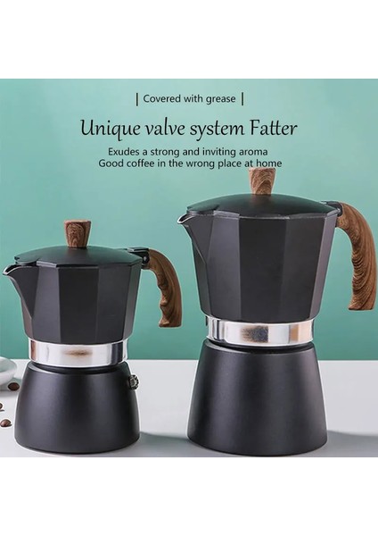 06-Gümüş 300ML Stili Italyan Kahve Makinesi Espresso Percolator Pot Moka Pot Açık Ocak Kafe Araçları Kahve Bule Şofben Kahve Makinesi Ev Için (Yurt Dışından) indirimleri