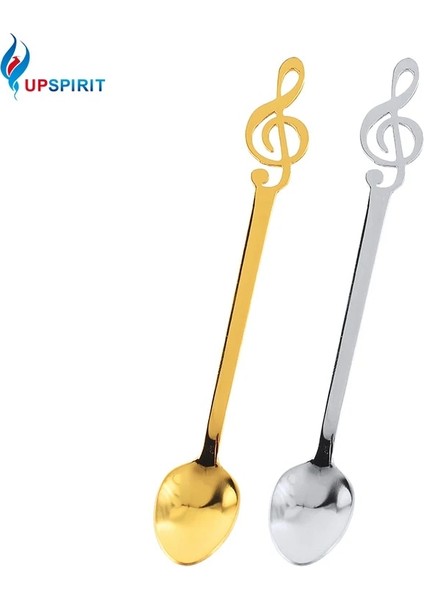 Gümüş Ayçiçeği Stili Upspirit Nota Şekli Paslanmaz Çelik Kahve Kaşığı Yaratıcı Çay Dondurma Kaşığı Altın Sofra Takımı Bar Yemek Tatlı Kaşığı (Yurt Dışından) fiyatları