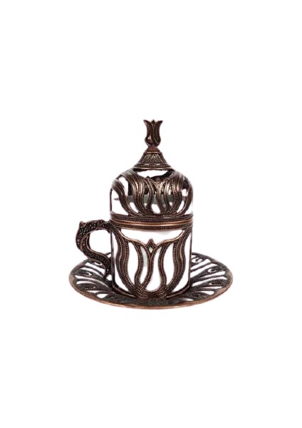 Stili Temizle 50 ml Türk Kahvesi Fincanı Bakır El Yapımı Otantik Tasarım Kahve Espresso 1 Servis, Fincan Tabakları Kapakları Tepsi Lokum Şeker Tabağı Hediye (Yurt Dışından) fırsatları