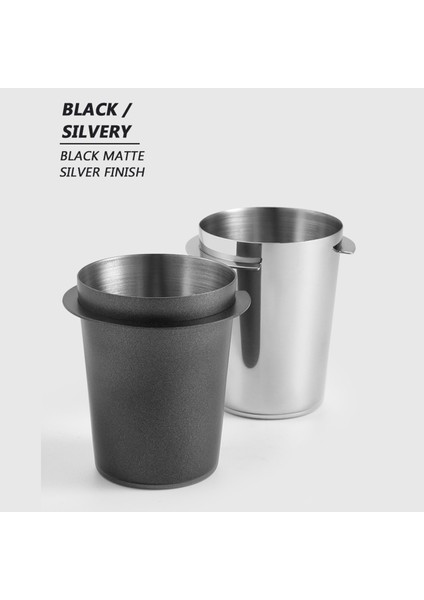 Gümüş Tarzı 51-53MM mm Akıllı Dozaj Halkası Demleme Kasesi Paslanmaz Çelik Kahve Tozu Espresso Barista Huni Portafilter Kahve Sabotaj (Yurt Dışından) fırsatları