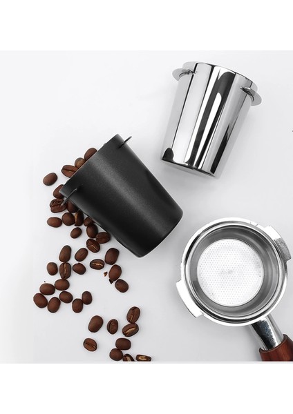 Gümüş Tarzı 51-53MM mm Akıllı Dozaj Halkası Demleme Kasesi Paslanmaz Çelik Kahve Tozu Espresso Barista Huni Portafilter Kahve Sabotaj (Yurt Dışından) indirimleri