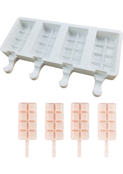Tahta Çubuklar 10CM Tarzı Silikon Dondurma Kalıpları Buz Pop Magnum Silikon Kalıp Palet Dondurucu Mutfak Aletleri Için Çubuklarla Karikatür Formları ile Popsicle Kalıp (Yurt Dışından)