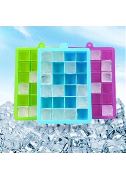 Mor Tarzı Silikon Ice Cube Maker 24-Cavity Dıy Buz Maker Ice Cube Tepsiler Kalıpları Buz Şeker Kek Puding Çikolata Viski Kalıpları Aracı (Yurt Dışından) modelleri