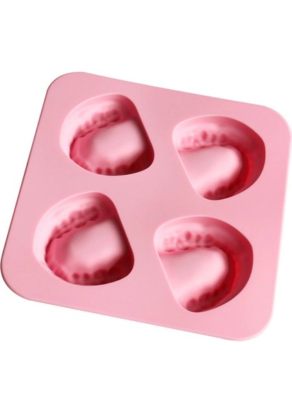 Pembe Tarzı Pembe Diş Şekilli Buz Tepsisi Buz Küpü Makinesi Silikon Kalıp Gıda Sınıfı Fondan Kek Şarap Kadehi Dekorasyon Bar Parti Aksesuarı (Yurt Dışından) indirimleri