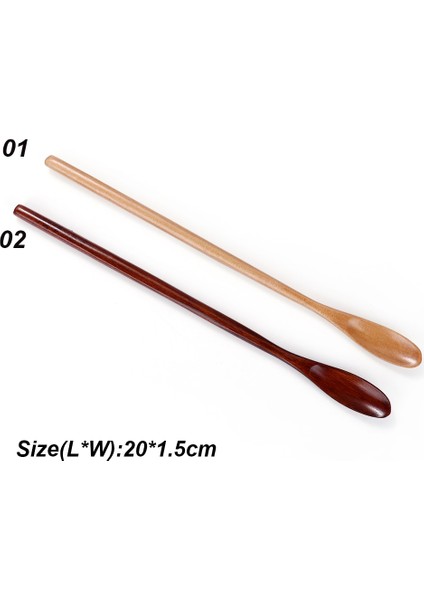 Tarzı Ayarla 2 Adetlot Tahta Kaşık Pişirme Bal Sunucu Çay Kahve Karıştırma Kaşık Boya Renk Bal Çay Kaşık Kahve Aksesuarları (Yurt Dışından)