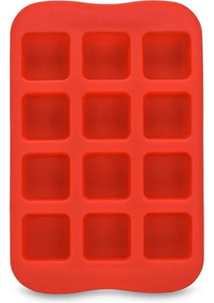 Kızıl Meydan Stili Sıcak 12 Izgara Dondurma Kalıbı Silikon Çikolata Kalıp Tepsisi Yaratıcı Starheartroundsquare Şekilli Buz Küpü Kek Dekorasyon Kalıbı (Yurt Dışından)