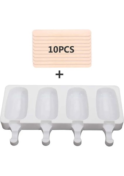 S Set Stili Ev Yapımı Gıda Sınıfı Silikon Dondurma Kalıpları 2 Boyutlu Ice Lolly Suyu Kalıpları Dondurucu Dondurma Çubuğu Dondurma Çubukları ile Kalıp Makinesi (Yurt Dışından)