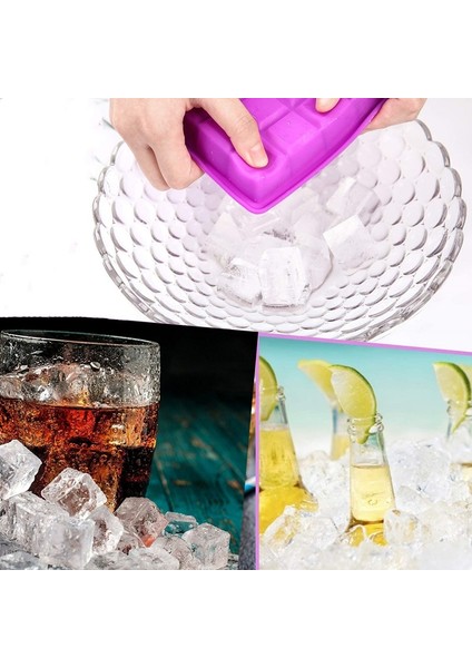 F9105 24 Hücre Stili Kapaklı Silikon Buz Küpü Tepsileri, 15 Gözlü 24 Gözlü Kokteyl, Viski, Şeker, Çikolata ve Daha Fazlası Için Buz Küpü Tepsi Kalıpları (Yurt Dışından) fiyatları