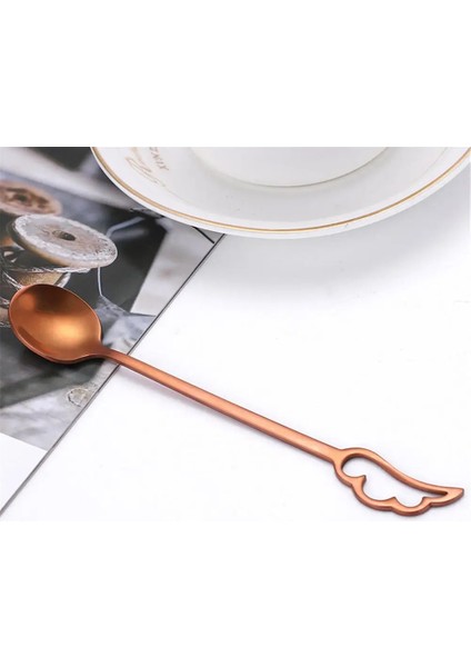 Lacivert Tarzı Geyik Kafası Şekli Paslanmaz Çelik Karıştırma Kaşığı Romantik Noel Elk Kahve Tatlı Kaşığı Nefis Sofra Hediye Kutusu Seti (Yurt Dışından)