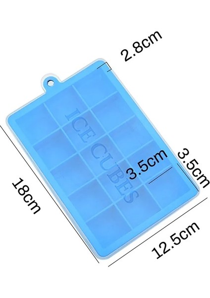 Açık Mavi 15 Izgara Stili 24 Izgaralar Buz Küpü Tepsisi Gıda Sınıfı Silikon Buz Küpü Yapıcı Kalıp, Dondurma Çikolata Partisi Viski Kokteyl Içeceği Için Kapaklı (Yurt Dışından)