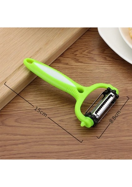 Yeşil Stil 1 Stil Rayfox Çok Fonksiyonlu 360 Derece Döner Mutfak Aleti Gadget Sebze Meyve Patates Havuç Soyucu Rende Zesters Salatalık Dilimleme (Yurt Dışından)