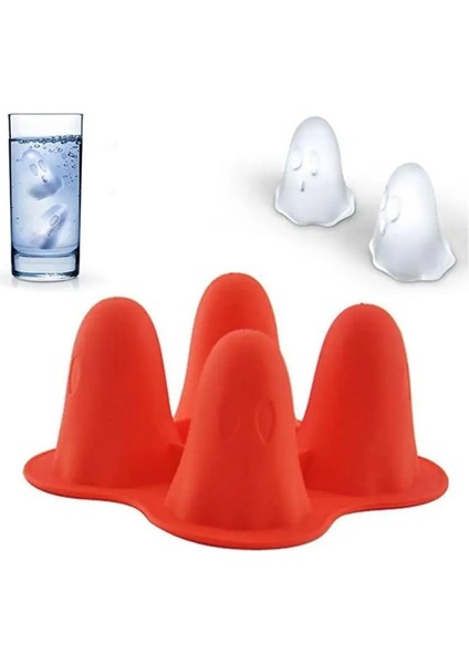 Kırmızı Stil Top Maker Küre Tepsi Kokteyller Için Silikon Kalıp Viski Hayalet Tepsi Kalıbı Şarap Cam Dekorasyon Kalıbı (Yurt Dışından) fırsatları