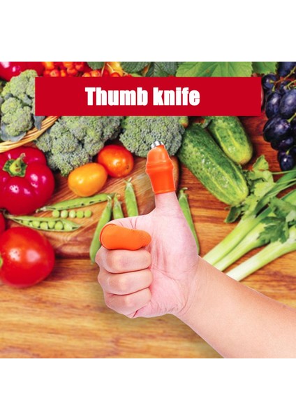 Erkek Tarzı Başparmak Bıçağı Parmak Koruyucu Sebze Hasat Bıçağı Bitki Bıçak Makas Kesme Halkaları Bahçe Eldivenleri (Yurt Dışından) fırsatları