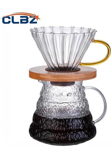 V Tarzı Kahve Damlatıcı Cezve V60 Cam Huni Damla Kahve Cappuccino Taşınabilir Maker Filtre Fincan Ahşap Tutucu Bira Kahve Gereçleri (Yurt Dışından) fiyatları