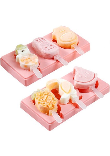 No.12 Tarzı Silikon Dondurma Kalıbı Sevimli Karikatür Buzlu Şeker Kalıbı Kapaklı ve Çubuklarla Yeniden Kullanılabilir Buz Pop Kalıbı Buz Lolly Kalıp Ev Mutfak Aletleri (Yurt Dışından) fiyatları