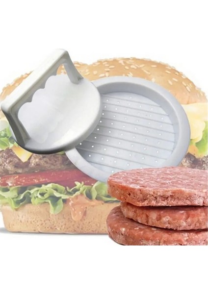 1 Parça Kolaylık Yuvarlak Şekil Hamburger Presi Gıda Sınıfı Plastik Hamburger Et Sığır Izgara Burger Presi Patty Maker Kalıp Mutfak Aracı (Yurt Dışından) modelleri