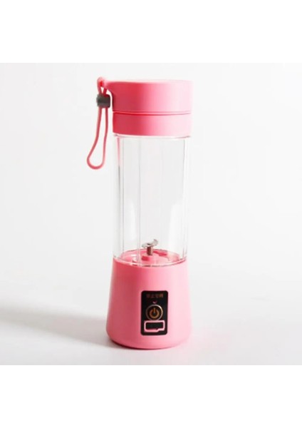 Pembe Tarzı 380ML 2 Bıçaklı Taşınabilir Elektrikli Meyve Sıkacağı Ev USB Şarj Edilebilir Smoothie Maker Karıştırıcılar Makinesi Şişe Meyve Suyu Fincan (Yurt Dışından)