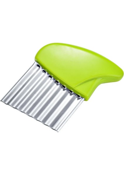 Yeşil Stil Paslanmaz Çelik Patates Cipsi Dilimleme Hamur Sebze Meyve Kırışık Dalgalı Dilimleme Bıçağı Patates Kesici Doğrayıcı Fransız Fry Maker Araçları (Yurt Dışından)