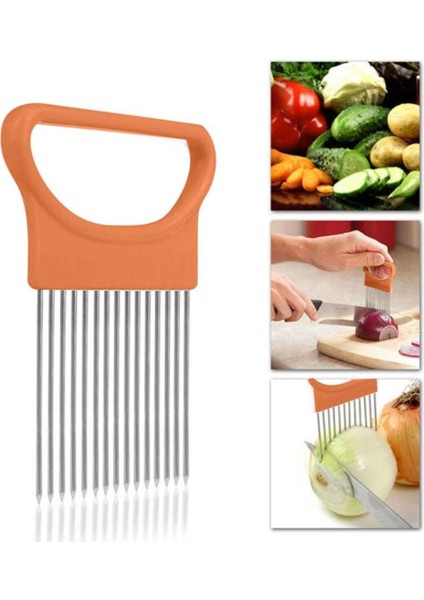 Yeşil Stil Soğan Tutucu Dilimleme Kesici Paslanmaz Çelik Doğrayıcı Domates Sebze Limon Patates Kesici Dilimleme Mutfak Çalışanı Için Pişirme Araçları (Yurt Dışından) modelleri