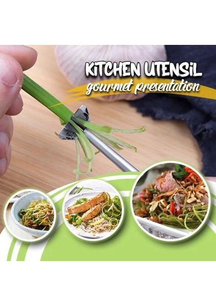 Paslanmaz Çelik Tarzı Paslanmaz Çelik Erik Çiçeği Soğan Kesici Süper Ince Yeşil Soğan Rendelenmiş Kesici Dilimleme Mutfak Aletleri Aksesuarları Malzemeleri (Yurt Dışından) modelleri