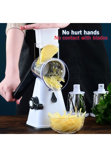 Yeşil B Stili Manuel Sebze Kesici Dilimleme Mutfak Aksesuarları Çok Fonksiyonlu Yuvarlak Döndürme Dilimleme Patates Peynir Mutfak Aletleri (Yurt Dışından)