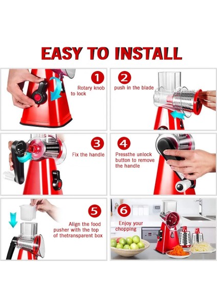 Yeşil B Stili Manuel Sebze Kesici Dilimleme Mutfak Aksesuarları Çok Fonksiyonlu Yuvarlak Döndürme Dilimleme Patates Peynir Mutfak Aletleri (Yurt Dışından) indirimleri