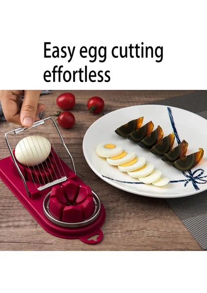 Renk Rastgele Stili Çok Fonksiyonlu Yumurta Kesici Paslanmaz Çelik Kesme Yumurta Dilimleme Dilimleme Aletleri Mutfak Aksesuarları (Yurt Dışından)