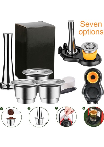 1 Kapsül Tarzı Nespresso Için Yeniden Kullanılabilir Kahve Kapsülü Yeniden Kullanılabilir Inox Yeniden Doldurulabilir Kapsül Crema Espress Espresso Için Paslanmaz Çelik Doldurulabilir (Yurt Dışından) fiyatları