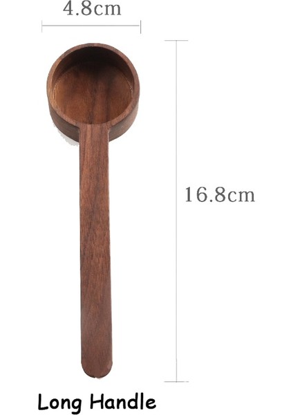 Uzun Sap Stili Ahşap Kahve Kaşığı Ölçme Kaşığı Siyah Ceviz Ahşap Mutfak Kepçe Şeker Baharat Toz Kahve Aksesuarları Için Ölçme Kaşığı (Yurt Dışından)