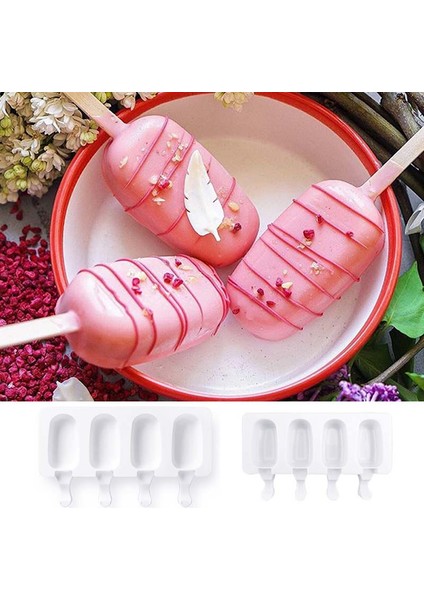 L Set Stili Ev Yapımı Gıda Sınıfı Silikon Dondurma Kalıpları 2 Boyutlu Ice Lolly Suyu Kalıpları Dondurucu Dondurma Çubuğu Dondurma Çubukları ile Kalıp Makinesi (Yurt Dışından) fiyatları