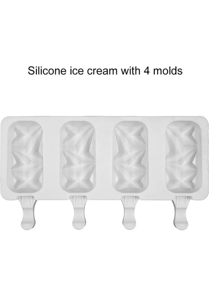 D25.6X14.5 Stili 4 Delikli Dondurma Silikon Kalıp Dıy Buzlu Şeker Yapma Aracı Pratik Buzlu Şeker Kalıp Yaratıcı Mutfak Aksesuarları Yapışmaz Taşınabilir (Yurt Dışından) modelleri