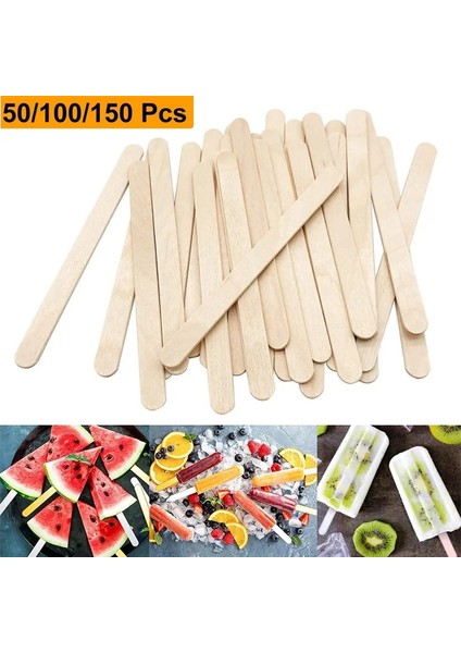 Resim 2 Tarzı Olarak Pcsset Dondurma Çubukları Doğal Ahşap Pop Buzlu Şeker Çubukları Uzunluk Ahşap El Sanatları Dondurma Çubukları Popsicl Accesorios (Yurt Dışından)