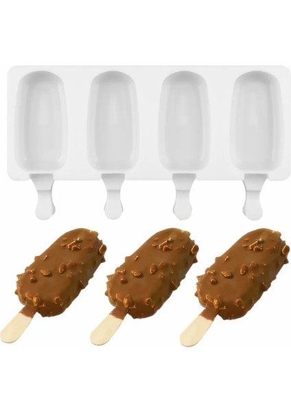 C Stili 2020 Yeni Gıda Güvenli Silikon Dondurma Kalıpları 4 Hücreli Dondurulmuş Buz Küpü Kalıpları Popsicle Maker Dıy Ev Yapımı Dondurucu Ice Lolly Kalıp (Yurt Dışından) modelleri