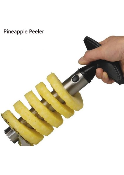 Siyah Stil Paslanmaz Çelik Ananas Dilimleme Ananas Soyucu Ananas Tart Soyucu Kesici Kolay Ev Aletleri Mutfak Aletleri Aksesuarları (Yurt Dışından) modelleri