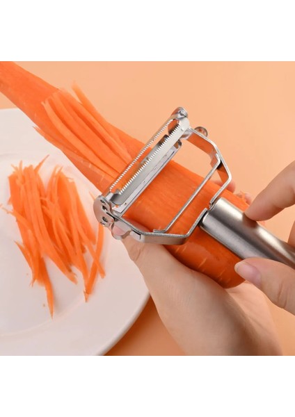 No.1 Tarzı 1 Adet Sebze Soyucu Paslanmaz Çelik Mutfak Patates Soyucu Metal Havuç Rende Dilimleme Parçalayıcı Meyve Soyucu Mutfak Gereçleri (Yurt Dışından) fırsatları