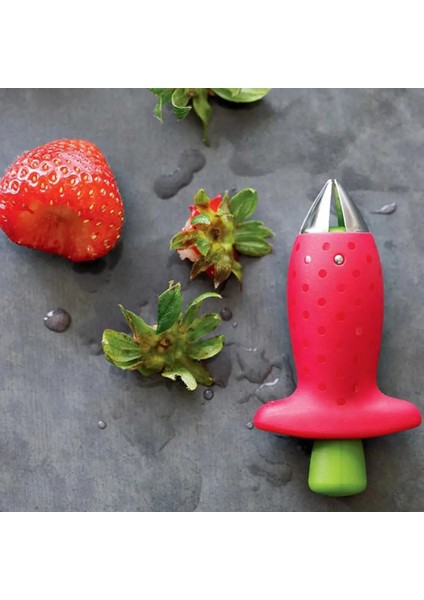 Çilek Soyucu Stili Çilek Soyma Mutfak Meyve Gadget Aracı Çilek Dilimleme Kesici Meyve Domates Sapı Çilek Kök Sökücü Ev Aletleri (Yurt Dışından) indirimleri