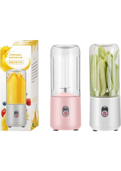 Pembe Tarzı Taşınabilir Meyve Sıkacağı Elektrikli USB Şarj Edilebilir Smoothie Blender Makinesi Mikser Mini Meyve Suyu Makinesi Hızlı Mutfak Robotu Mobil Mikser (Yurt Dışından)