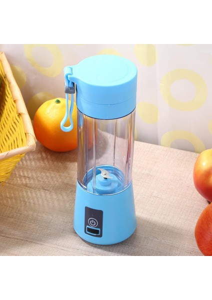 Pembe Tarzı 380ML 2 Bıçaklı USB Şarj Edilebilir Meyve Suyu Makinesi Blender Mikser Taşınabilir Meyve Sıkacağı Smoothie Maker Ev Mutfak Suyu Sıkacağı (Yurt Dışından)