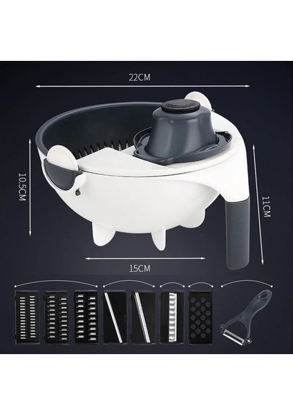 Açık Sarı Stil Çok Işlevli Sebze Parçalayıcı Doğrayıcı Kesici Çelik Bıçak Patates Dilimleme Meyve Doğrama Bıçakları Havuç Rende Mutfak Aksesuarları (Yurt Dışından)