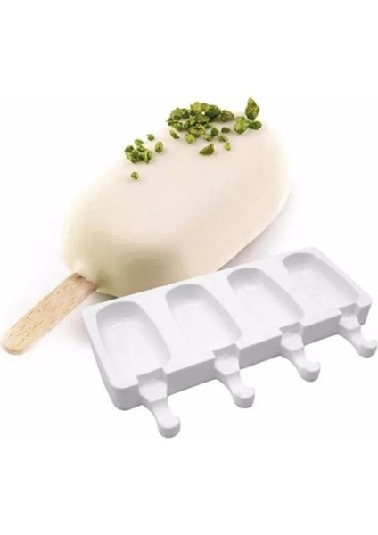 C Stili 2020 Yeni Gıda Güvenli Silikon Dondurma Kalıpları 4 Hücreli Dondurulmuş Buz Küpü Kalıpları Popsicle Maker Dıy Ev Yapımı Dondurucu Ice Lolly Kalıp (Yurt Dışından) fırsatları