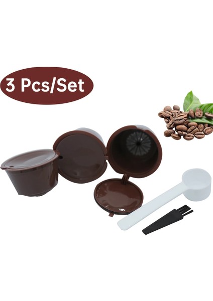 6 Adet Kahverengi -- Set B Stili Kahve Makinesi Yeniden Kullanılabilir Kapsül Kahve Fincanı Filtresi Nescafe Için Doldurulabilir Kahve Fincanı Tutacağı Dolce Gusto Için Pod Süzgeç (Yurt Dışından) indirimleri
