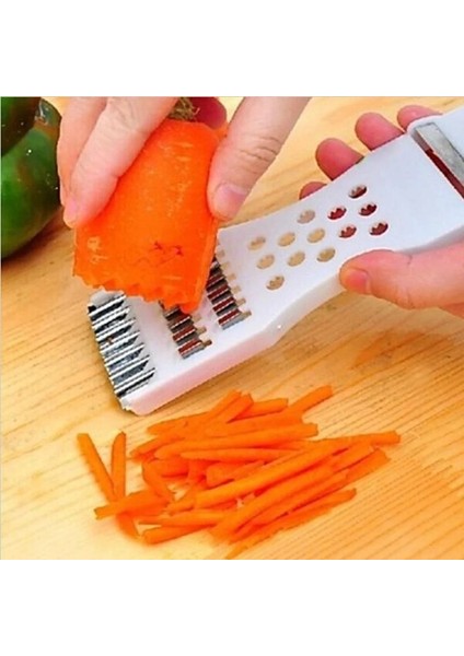 Kırmızı Stil Çok Fonksiyonlu Plastik Soyucu Meyve ve Sebze Rendesi Paslanmaz Çelik Bıçak Salata Makinesi Patates Kızartması Mutfak Aletleri (Yurt Dışından) fırsatları