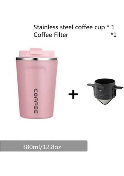 Pembe Tarzı Yeniden Kullanılabilir Kahve Filtresi Taşınabilir Kahve Seyahat Kupa El Yapımı Kahve Damlatıcı Çay Bardağı Seti Cezve Kahve Gereçleri (Yurt Dışından)