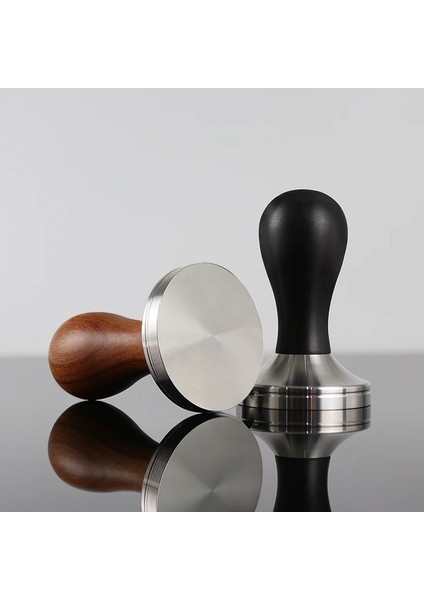 Chacate Preto Stili 49MM Ahşap Saplı Kahve Sabotaj Espresso Tozu Çekiç Paslanmaz Çelik Barista Araçları (Yurt Dışından) modelleri