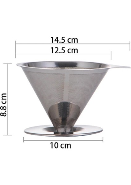 Stand Stili ile Çift Katmanlı Paslanmaz Çelik Kahve Filtre Tutucu Kahveler Üzerine Dökün Damlatıcı Mesh Kahve Çay Filtre Sepeti Araçları (Yurt Dışından)