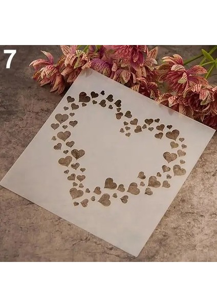 No.7 Tarzı Moda Boyama Şablonu Stencil Scrapbooking Albümü Kek Kahve Dıy Sanat Dekoru Kek Dekor Mutfak Yaratıcı Malzemeleri Aracı (Yurt Dışından)