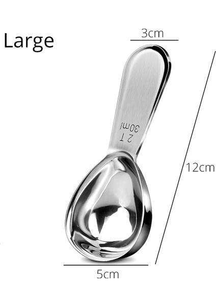 2 Yemek Kaşığı - 30ML Tarzı Dayanıklılık Paslanmaz Çelik Kahve Kaşıkları ve Ölçü Kaşıkları, Tam Ergonomik Yemek Kaşığı - 1 Yemek Kaşığı Yemek Kaşığı (Yurt Dışından)